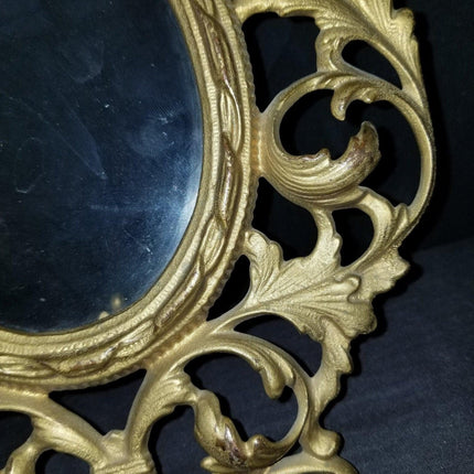 Antique Gilt Cast Iron Picture Frame 4"x 5.5" picture c.1900