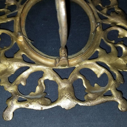 Antique Gilt Cast Iron Picture Frame 4"x 5.5" picture c.1900