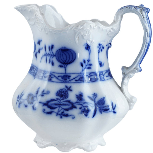 c1900 Johnson Brothers Holland Flow Blue Pitcher