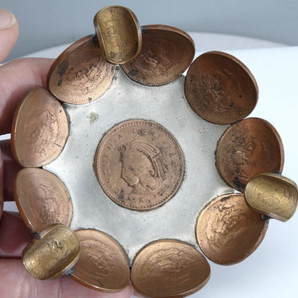 1950's Mexican Coin Art Ashtray