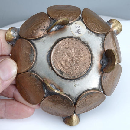 1950's Mexican Coin Art Ashtray