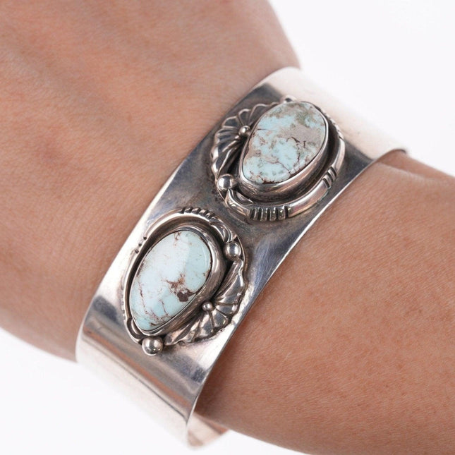 6 3/8" Vintage Navajo sterling and turquoise bracelet