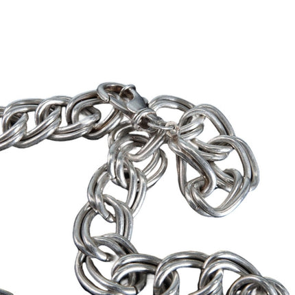 17" 97 gram Sterling Silver Double Chain link necklace