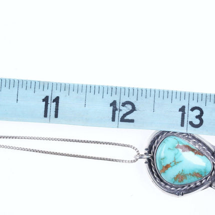 Vintage Navajo Sterling/turquoise pendant on necklace w