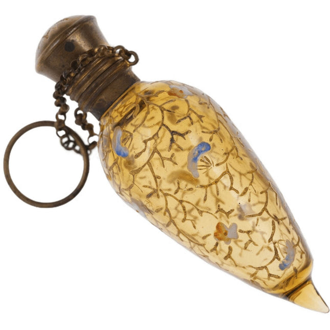 c1890 Moser emaillierte Chatelaine-Parfümflasche