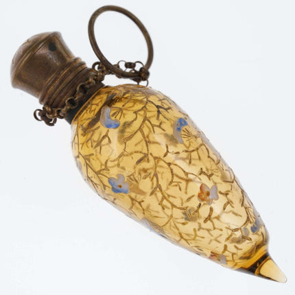 c1890 Moser enameled Chatelaine perfume bottle