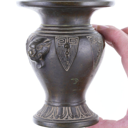 18th century Japanese bronze vase