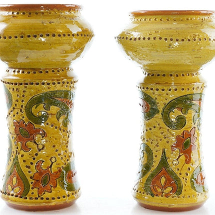 1960's Rosenthal Netter Bitossi Candlesticks in yellow