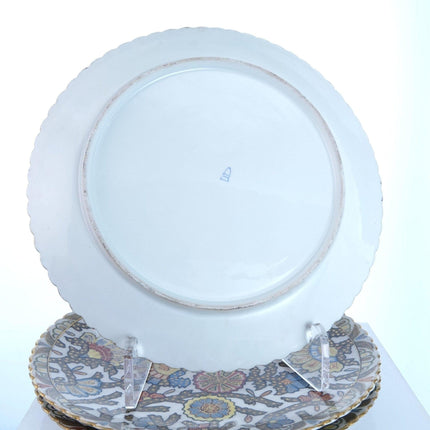 c1880 Dresden/Bohemian Chinoisiere Plate Set Hand Painted 8.5"