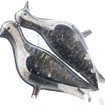 1874 年古董美国彩绘锡滨鸟诱饵