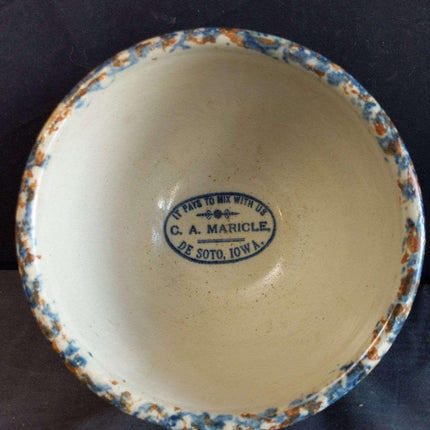 c1920 Red Wing Stoneware Stoneware Advertising Mixing Bowl "It Pays to Mix With