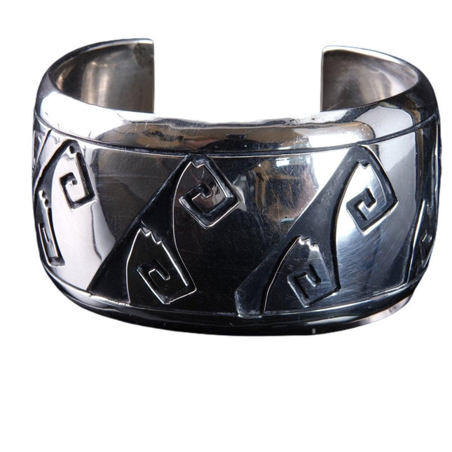 7" Hopi Sterling silver Overlay cuff bracelet