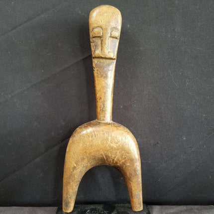 Pre Columbian effigy Wood carving wonderful patina