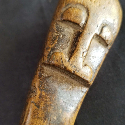 Pre Columbian effigy Wood carving wonderful patina