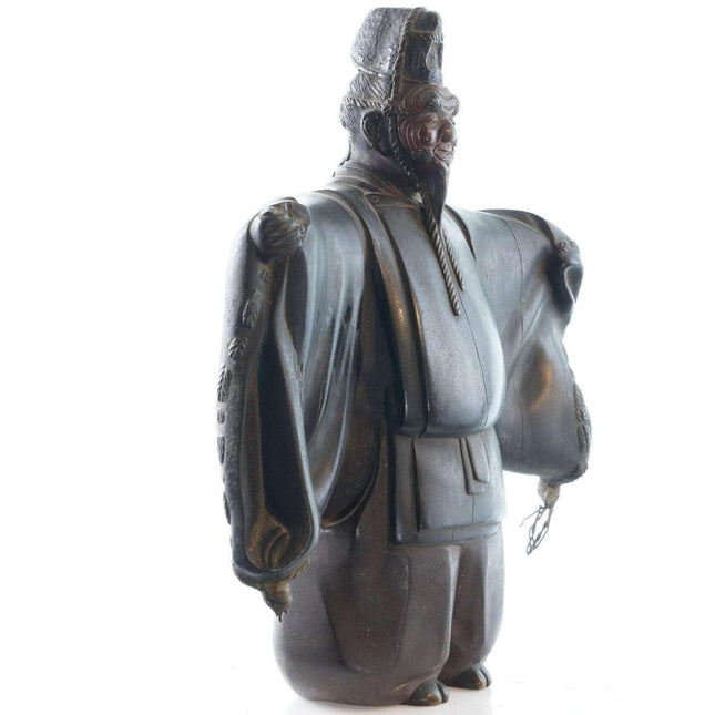 c1880 Meiji-Zeit Noh-Schauspieler Japanischer Okimono aus Bronze