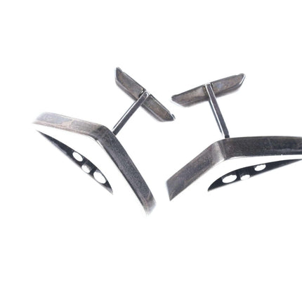 Everett MacDonald (1924-1991) CA Modernist Sterling abstract cufflinks