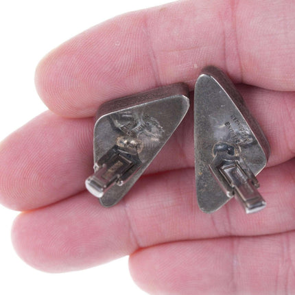 Everett MacDonald (1924-1991) CA Modernist Sterling abstract cufflinks