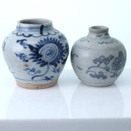 2 Ming Chinese Blue and White Jarlets