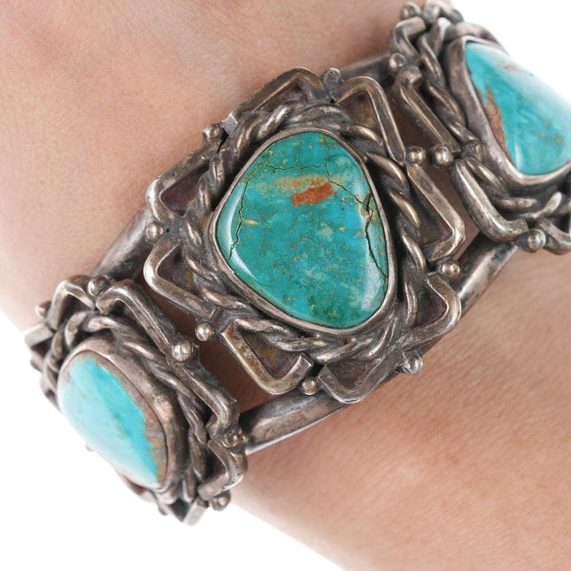 40's-50's Navajo Silver bracelet with turquoise