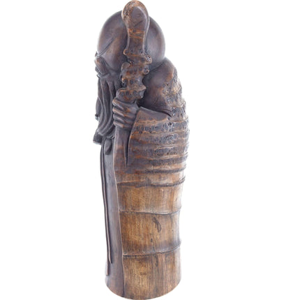 c1900 Chinese Carved Bamboo Republic Period Shou Figure