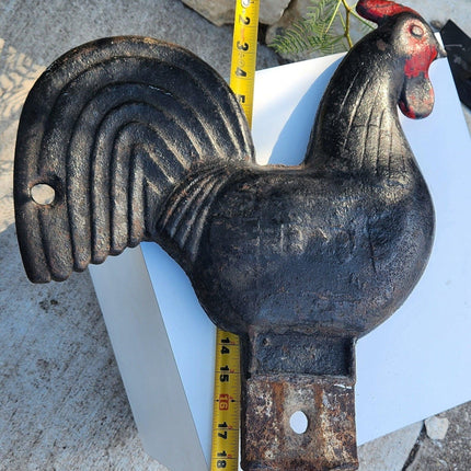 18" c1890 Elgin Wind and Power Rainbow Tail Rooster Windmill weight