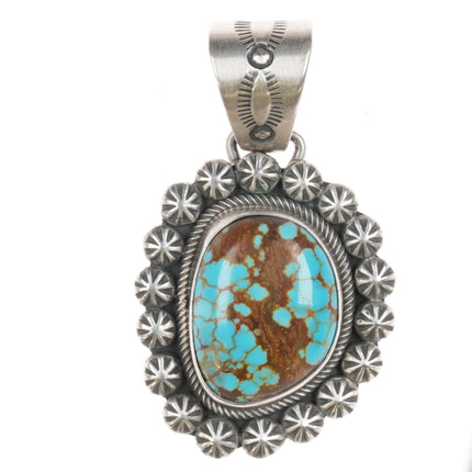 Paul Livingston Navajo Sterling and #8 Turquoise pendant