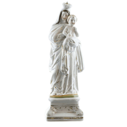 c1840 Old Paris Porcelain Madonna and Child figure