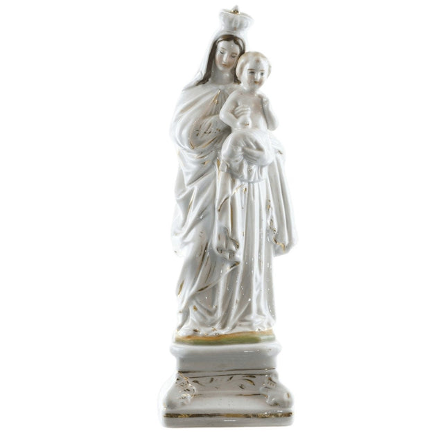 c1840 Old Paris Porcelain Madonna and Child figure