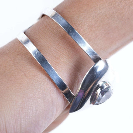 Retro Dulce Mexican Sterling Heart Cuff bracelet