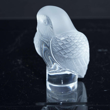 French Lalique Owl Paperweight