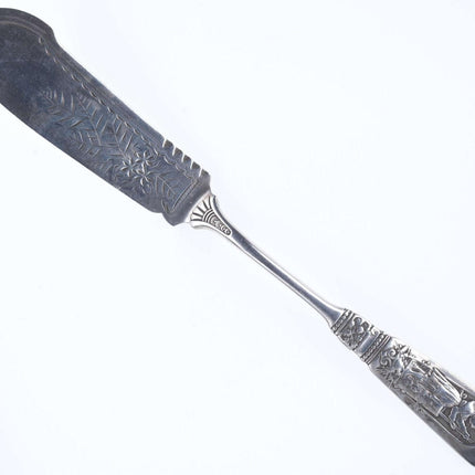 um 1880 Gorham Fontainebleau Master Buttermesser mit F-Monogramm