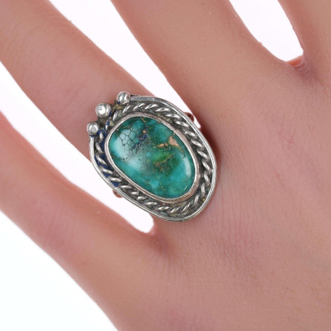 sz6.5 Vintage Navajo silver and turquoise ring