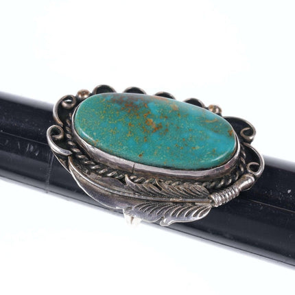 Großer Vintage-Indianer-Sterling/Türkis-Ring