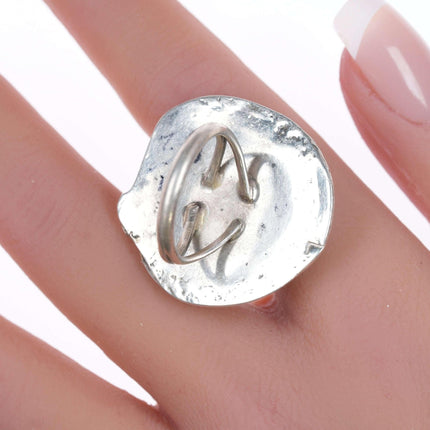 sz5.5 Vintage Navajo Ring aus Silber und Türkis