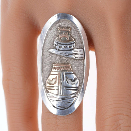 复古美洲原住民纯银戒指