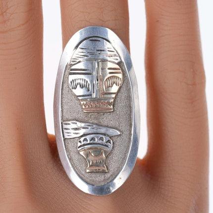 复古美洲原住民纯银戒指