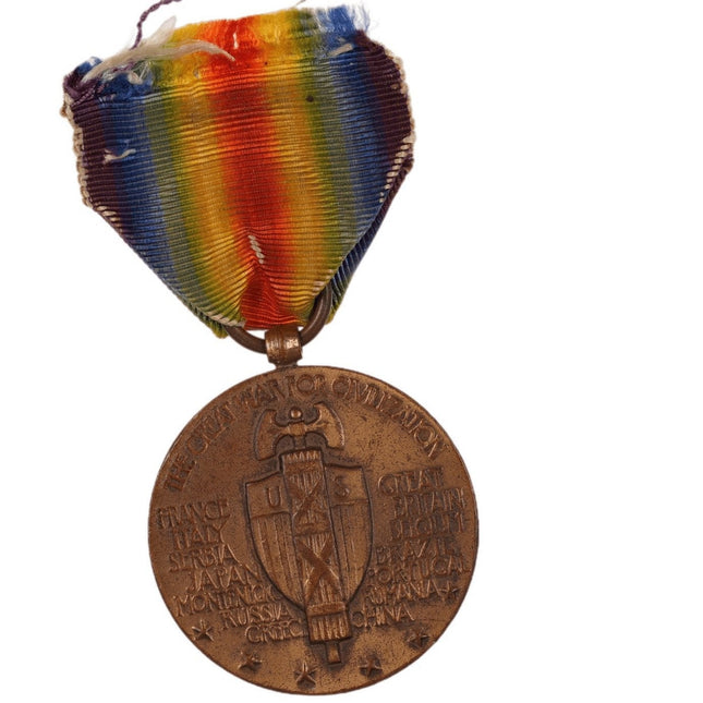 ww1 Bronze US Victory Medal "The great war for civilization"