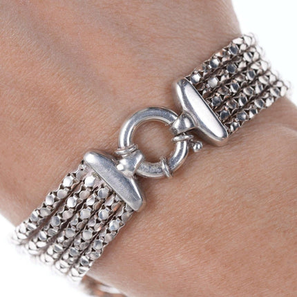 Retro Italian Sterling multi-strand bracelet