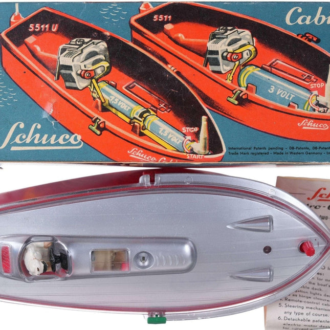 Vintage Working Schuco Speedboat with box/instructions