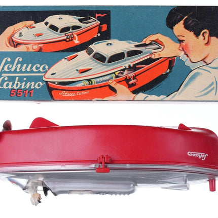 Vintage Working Schuco Speedboat with box/instructions