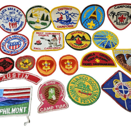 Vintage boy Scout patch Lot Camporee  Blanco Water festival 1976 Philmont 1950's