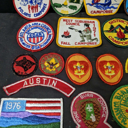 Vintage Pfadfinder-Aufnäher Lot Camporee Blanco Water Festival 1976 Philmont 1950er-1970er Jahre