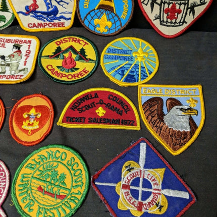 Vintage boy Scout patch Lot Camporee  Blanco Water festival 1976 Philmont 1950's