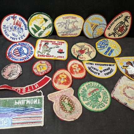 Vintage Pfadfinder-Aufnäher Lot Camporee Blanco Water Festival 1976 Philmont 1950er-1970er Jahre