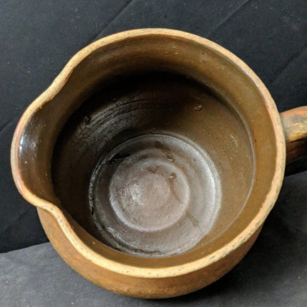 1930er Jahre signierter Brown Pottery Arden North Carolina Pottery Pitcher Redware Albany Slip Interior