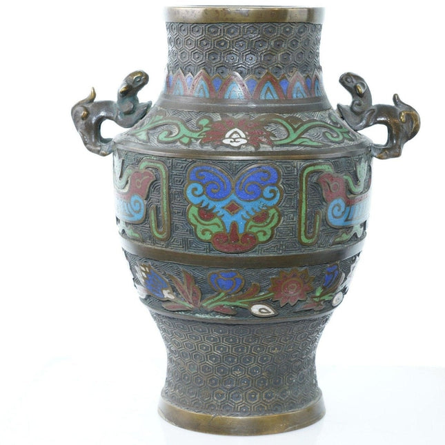 古董中国 Chapleve 花瓶