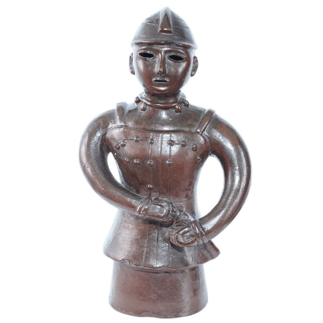 Antike japanische Bizen-Keramik-Soldatenfigur