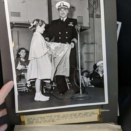 c1954 USS Boxer Far Eastern Cruise Marines Scrapbook Photo Album 178 Photos