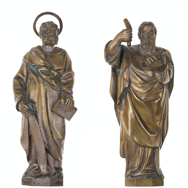 2 antike biblische Bronzefiguren