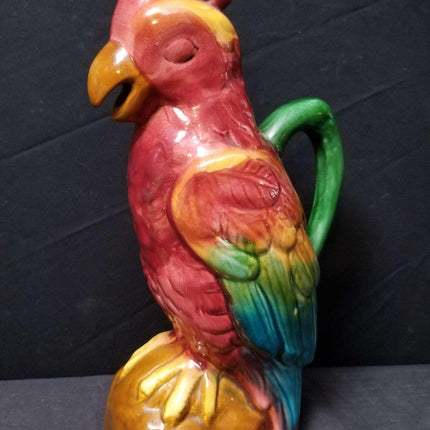 c1920 Faiencerie St. Germain French Parrot Jug 11.25"